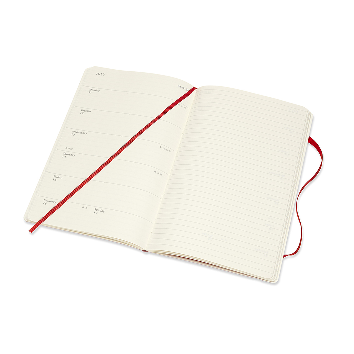 Planner 2022 Weekly Soft Cover Note Large Red in the group Paper & Pads / Planners / 12-Month Planners at Pen Store (126664)