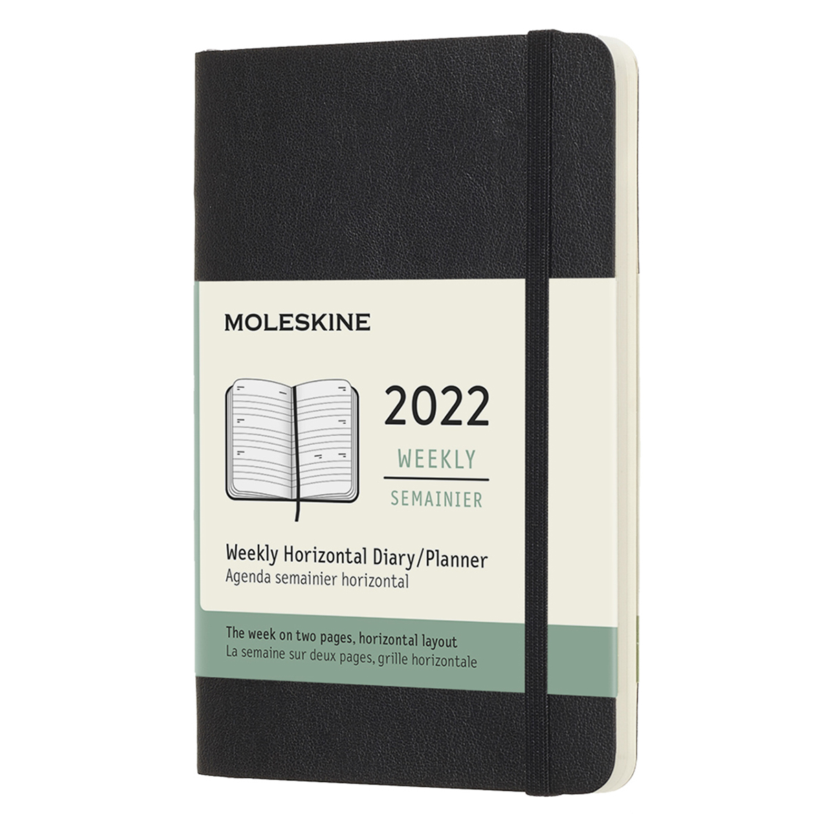 Planner 2022 Weekly Soft Cover Horizontal Pocket Black in the group Paper & Pads / Planners / 12-Month Planners at Pen Store (126670)