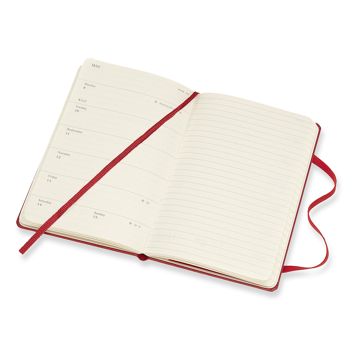 Planner 2022 Weekly Hard Cover Note Pocket Red in the group Paper & Pads / Planners / 12-Month Planners at Pen Store (126680)