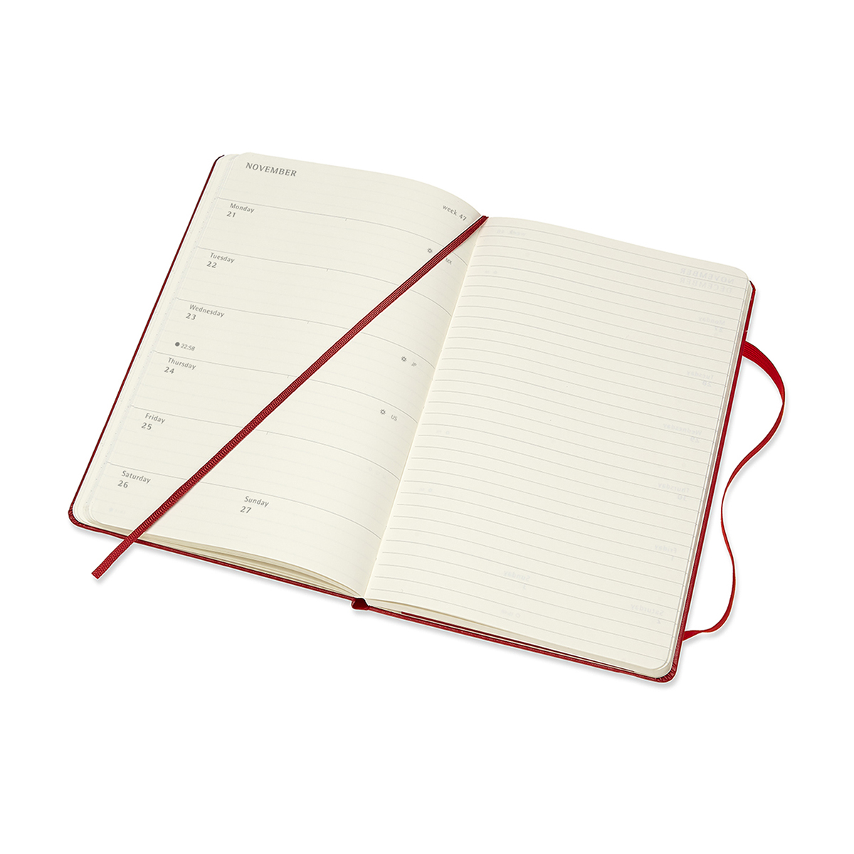 Planner 2022 Weekly Hard Cover Note Large Red in the group Paper & Pads / Planners / 12-Month Planners at Pen Store (126690)