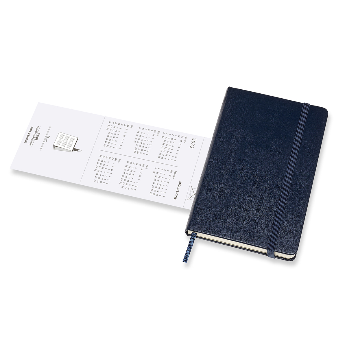 Planner 2022 Weekly Hard Cover Horizontal Pocket Blue in the group Paper & Pads / Planners / 12-Month Planners at Pen Store (126694)