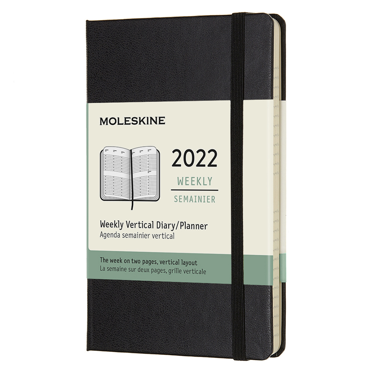 Planner 2022 Vertical Weekly Hard Cover Pocket Black in the group Paper & Pads / Planners / 12-Month Planners at Pen Store (126699)