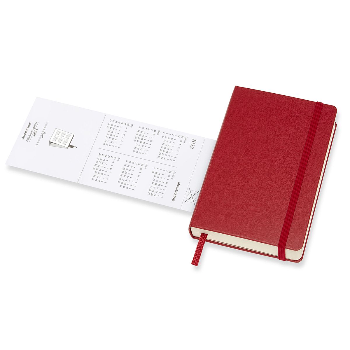 Planner 2022 Daily Hard Cover Pocket Red in the group Paper & Pads / Planners / 12-Month Planners at Pen Store (126717)