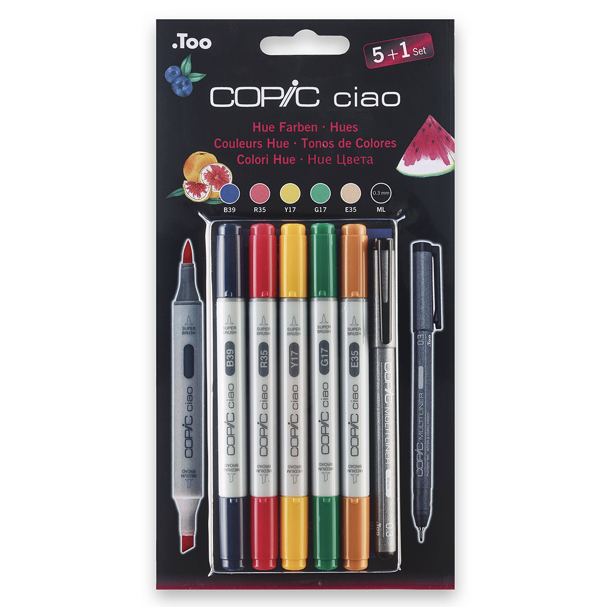 Ciao Set 5+1 Hues in the group Pens / Artist Pens / Illustration Markers at Pen Store (126813)