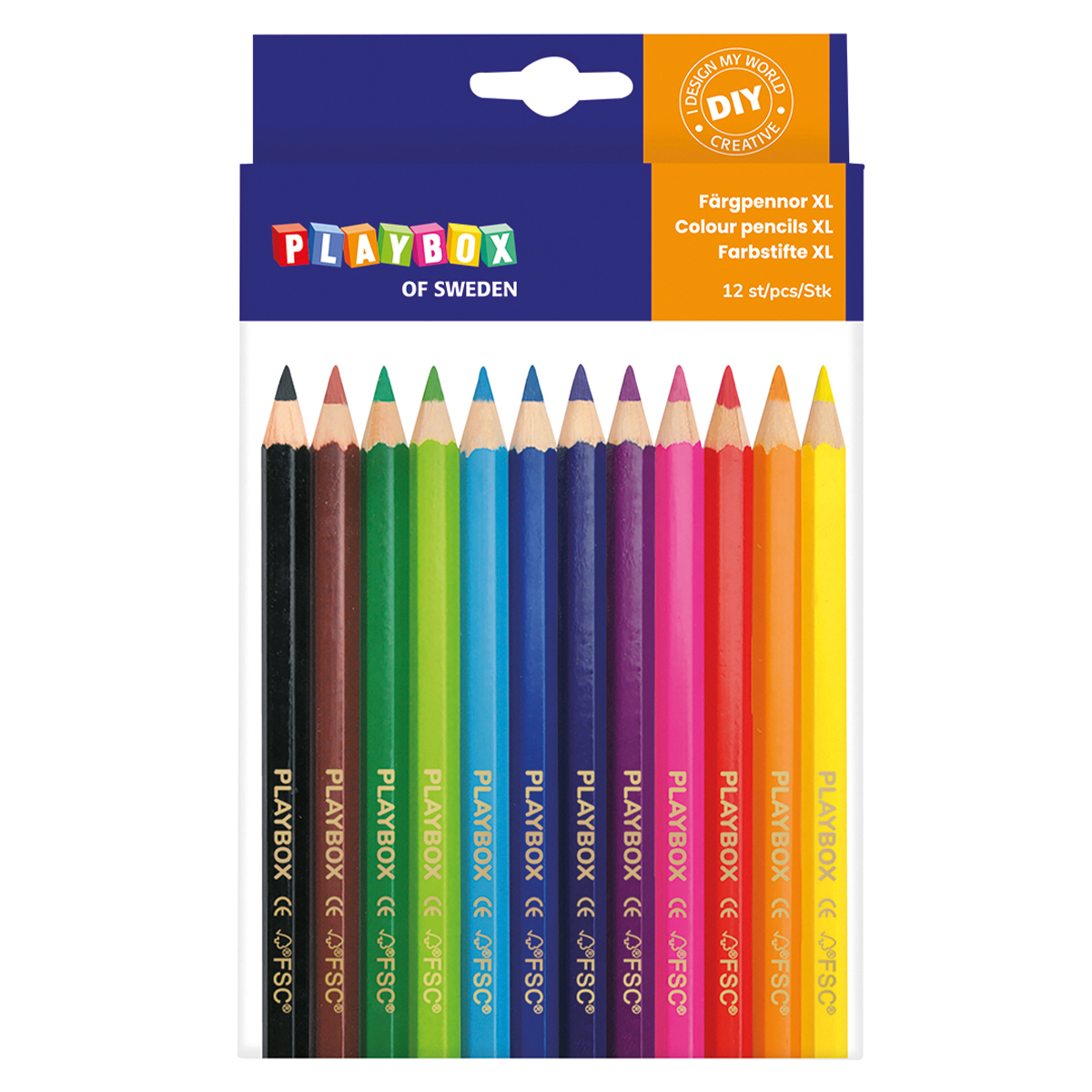 Coloring pencils XL 12-set in the group Pens / Artist Pens / Colored Pencils at Pen Store (126821)