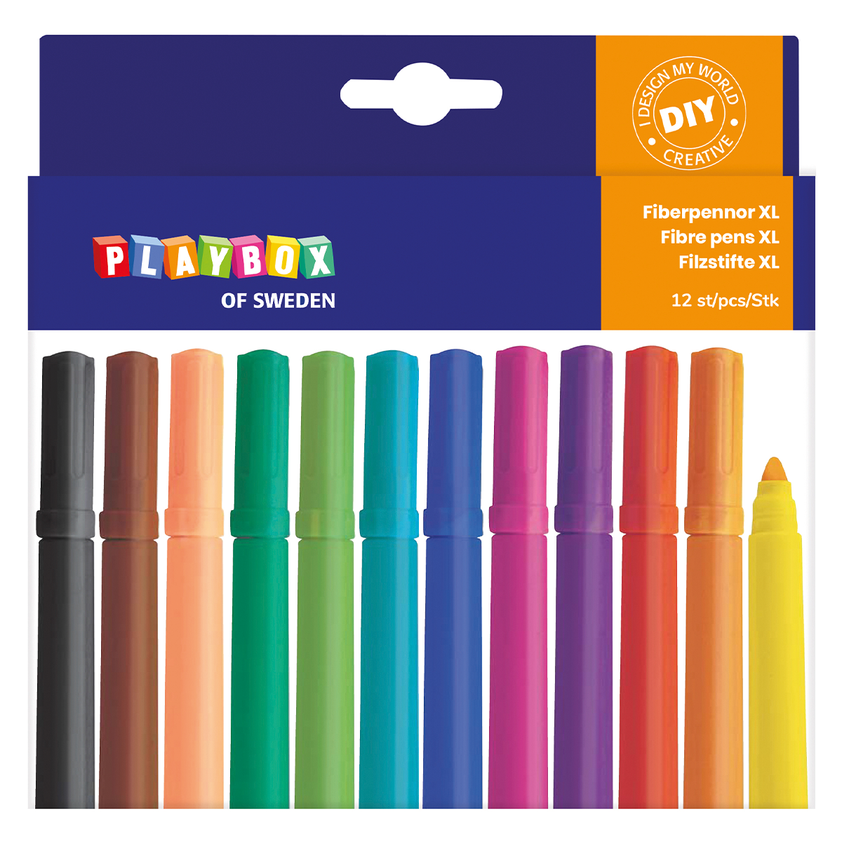 Felt-tip XL 12-set in the group Kids / Kids' Pens / Felt Tip Pens for Kids at Pen Store (126824)