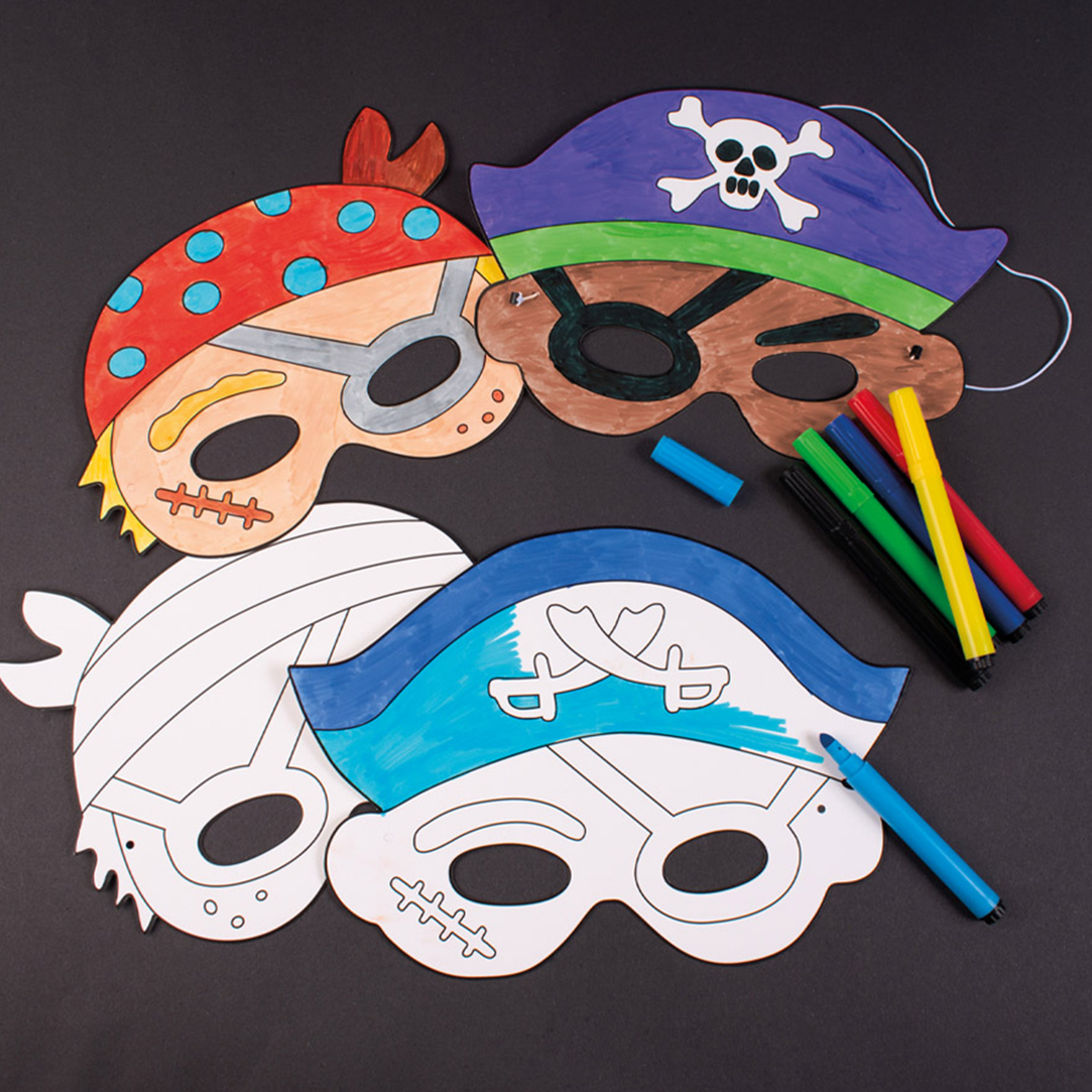 Paper Masks Pirates 12 pcs in the group Kids / Books for Kids / Birthday Parties at Pen Store (126871)
