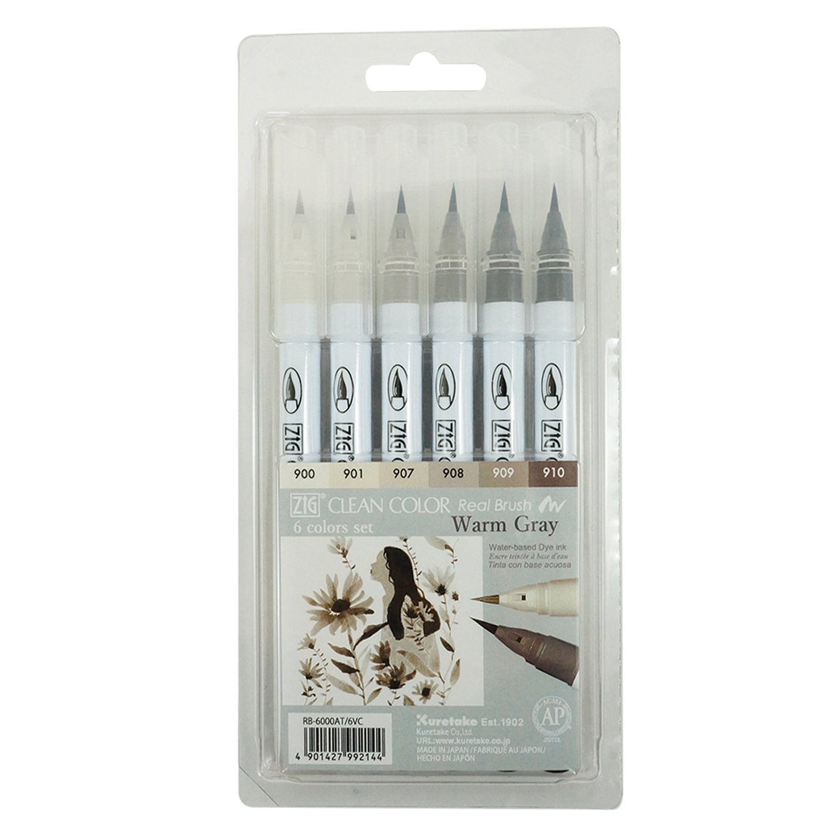 Clean Color Real Brush 6-pack in the group Pens / Artist Pens / Watercolor Pencils at Pen Store (126933)