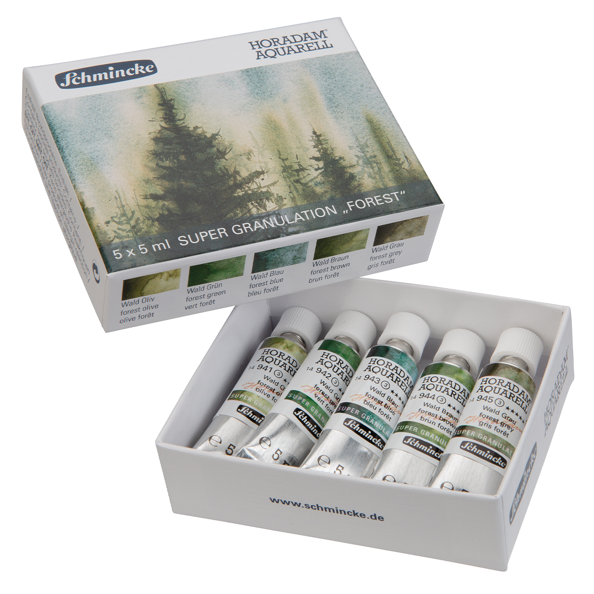 Horadam Super Granulation Aquarell Set Forest in the group Art Supplies / Colors / Watercolor Paint at Pen Store (127252)