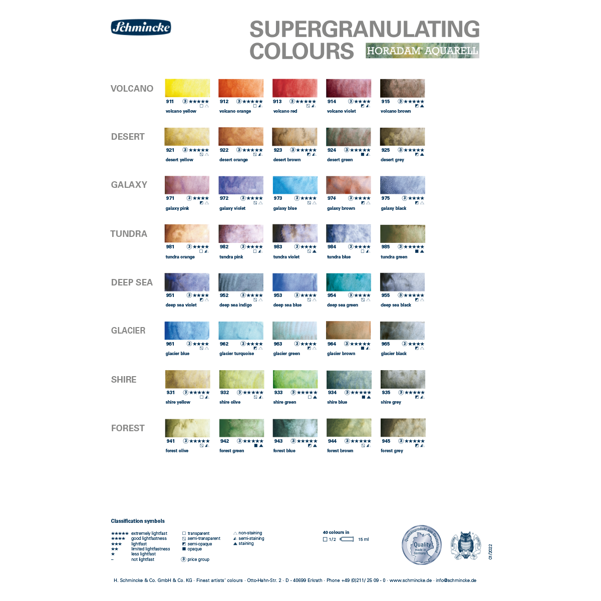 Horadam Super Granulation Aquarell Set Tundra in the group Art Supplies / Colors / Watercolor Paint at Pen Store (127253)