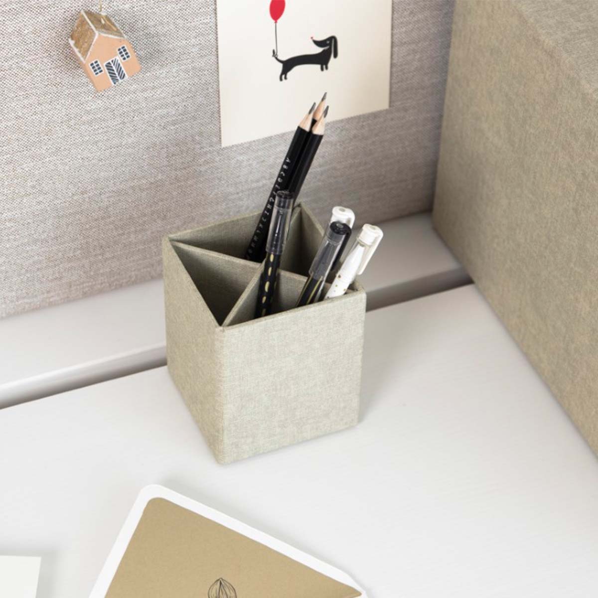 Penny Pencil Holder Linen in the group Hobby & Creativity / Organize / Home Office at Pen Store (127273)
