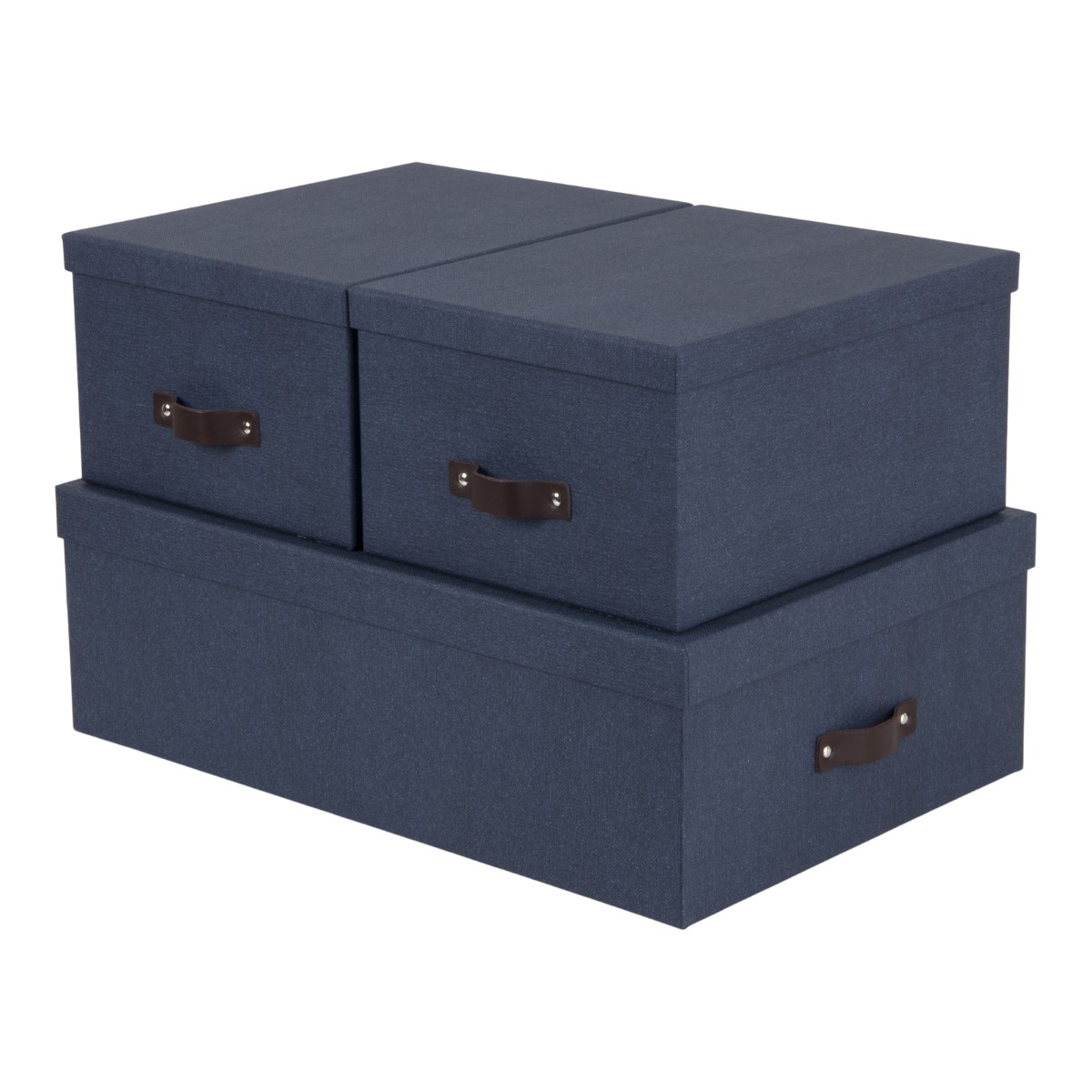 Inge Storage Box set of 3 Blue in the group Hobby & Creativity / Organize / Storage at Pen Store (127311)