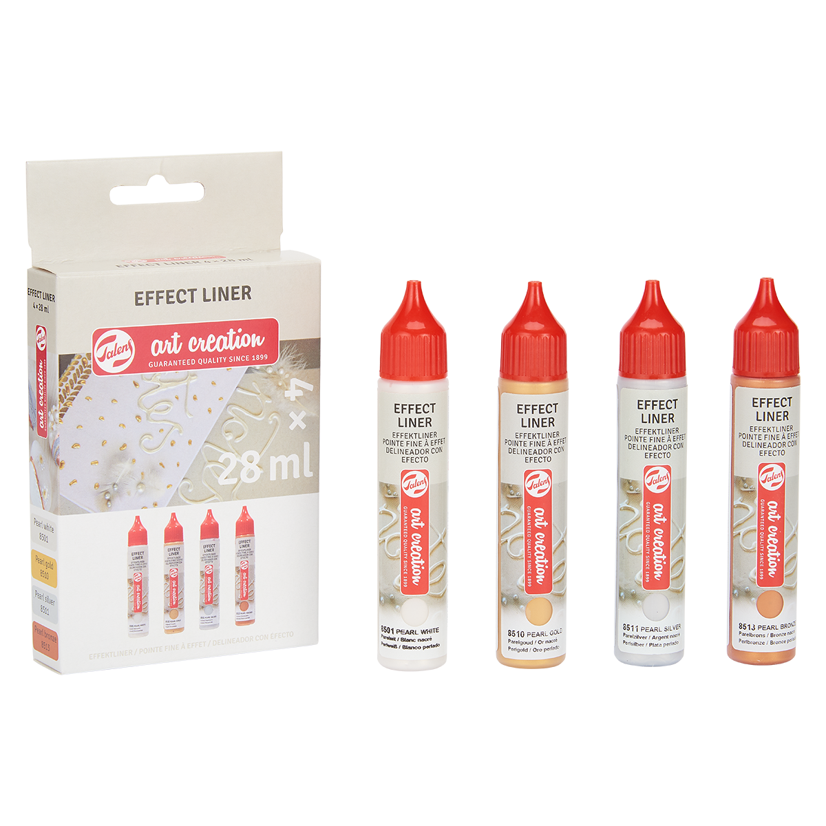 Effect Liner Set 4 x 28 ml Standard Pearl in the group Hobby & Creativity / Create / Hobby Paint at Pen Store (127517)