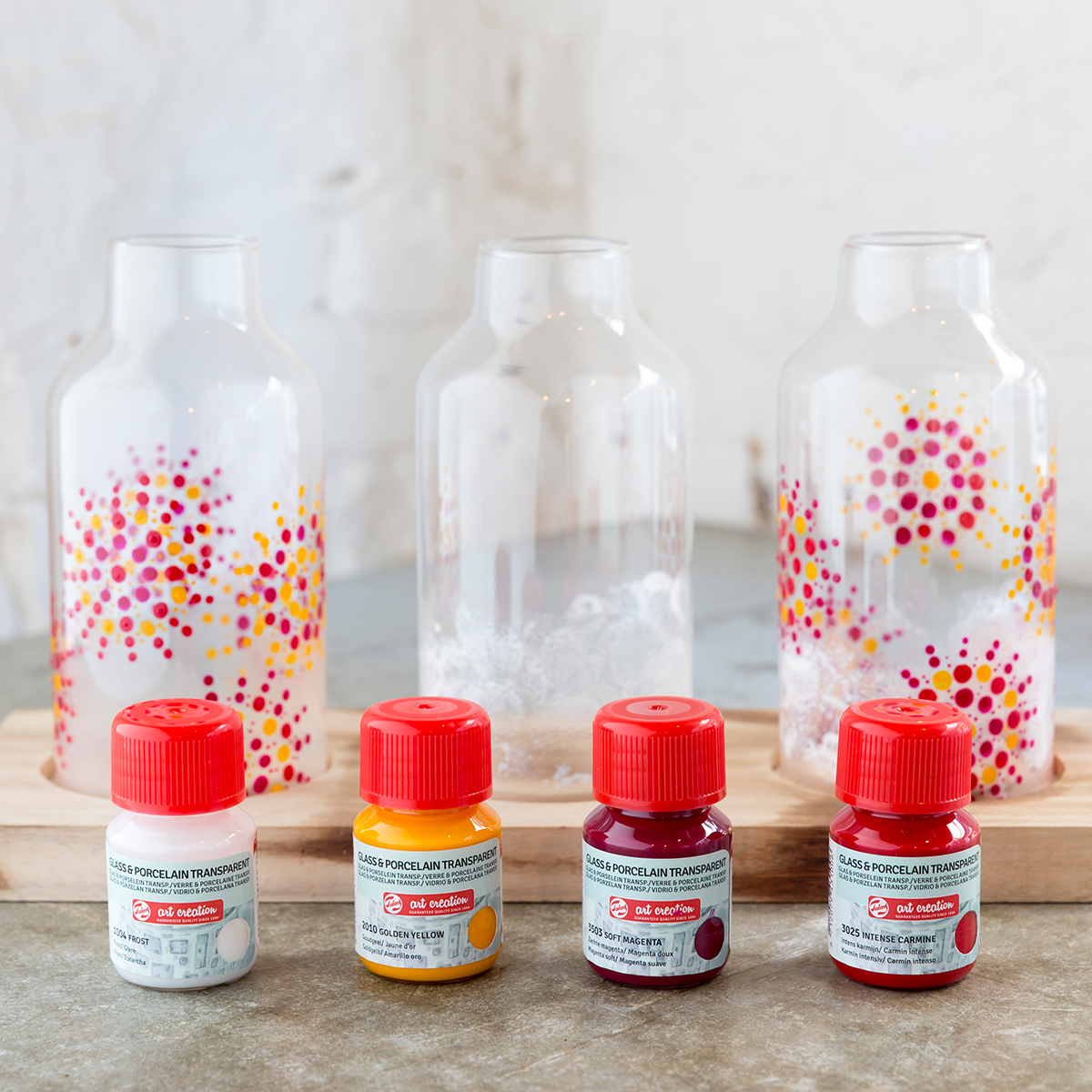 Royal Talens Glass & Porcelain Paint Opaque Set 4 x 30 ml Green Gold