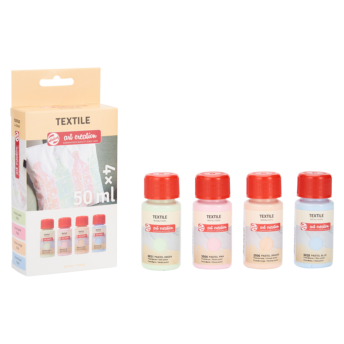 Textile Dye Set 4 x 50 ml Pastel in the group Hobby & Creativity / Create / Crafts & Textiles at Pen Store (127584)