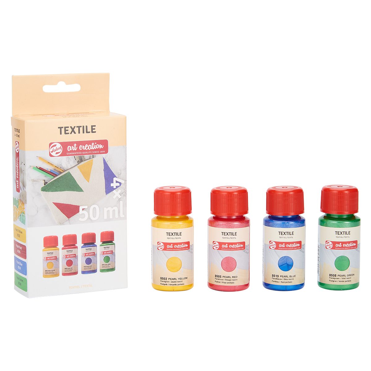 Textile Dye Set 4 x 50 ml Pearl in the group Hobby & Creativity / Create / Crafts & Textiles at Pen Store (127586)