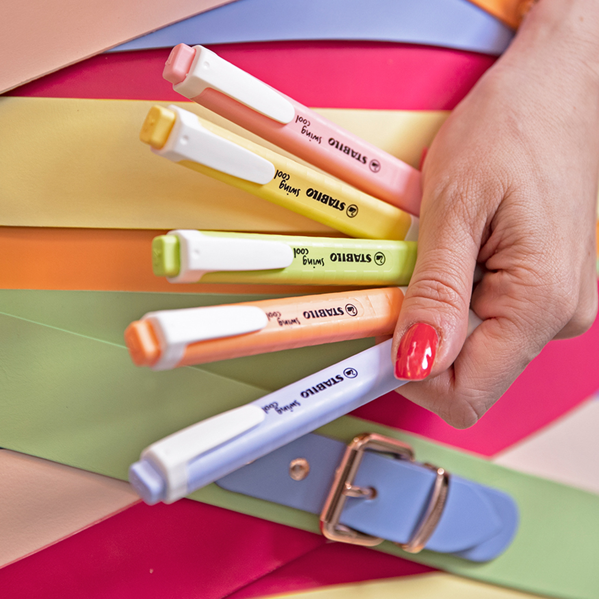 Swing Cool Pastel 4 pcs no 3 in the group Pens / Office / Highlighters at Pen Store (127787)