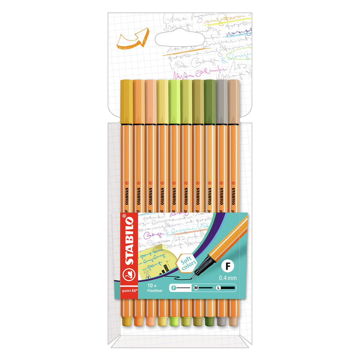 Point 88 Fineliner 10 pcs Trend in the group Pens / Writing / Fineliners at Pen Store (127790)