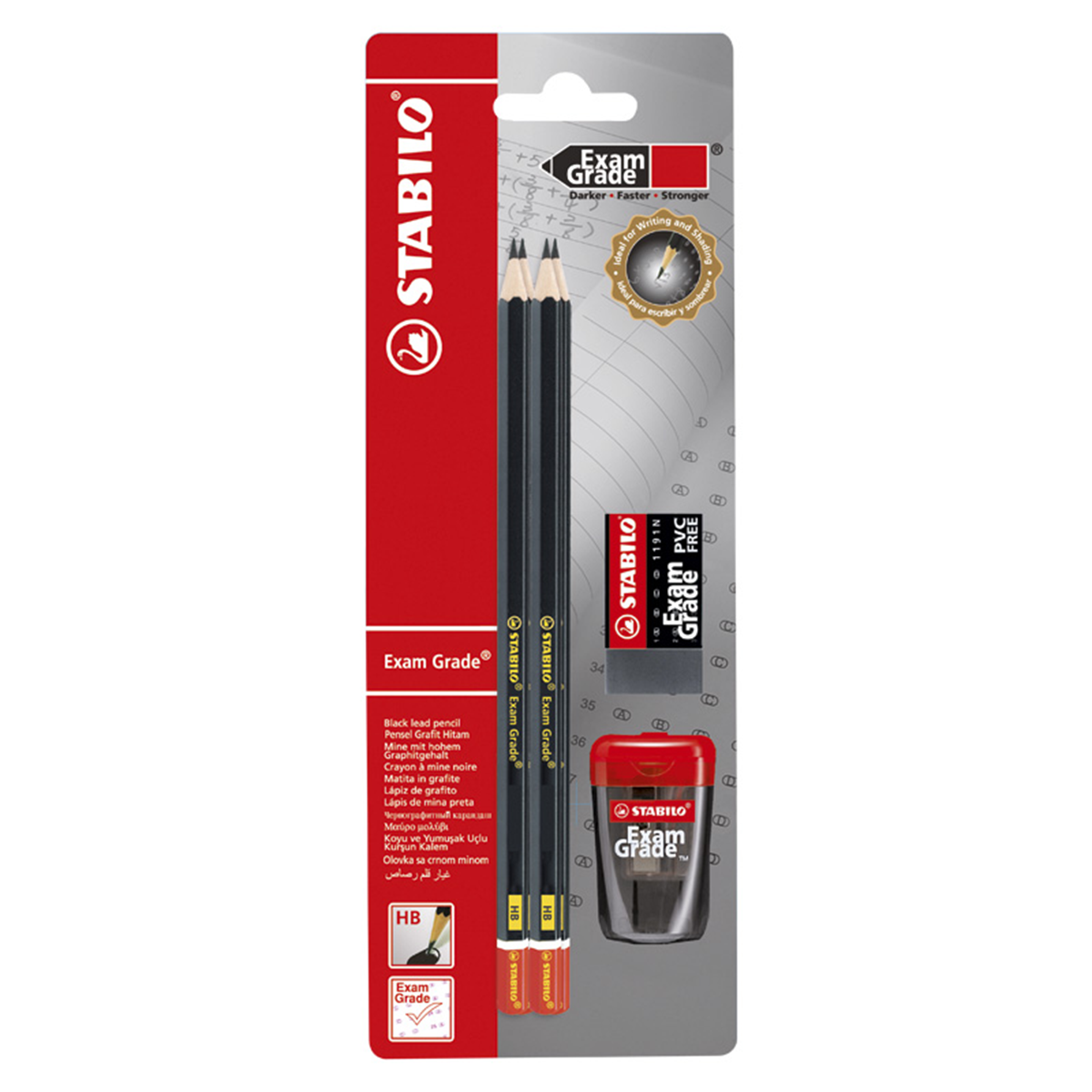 Tombow 2B Pencils Set with Eraser Pencil Case Pencil Sharpener
