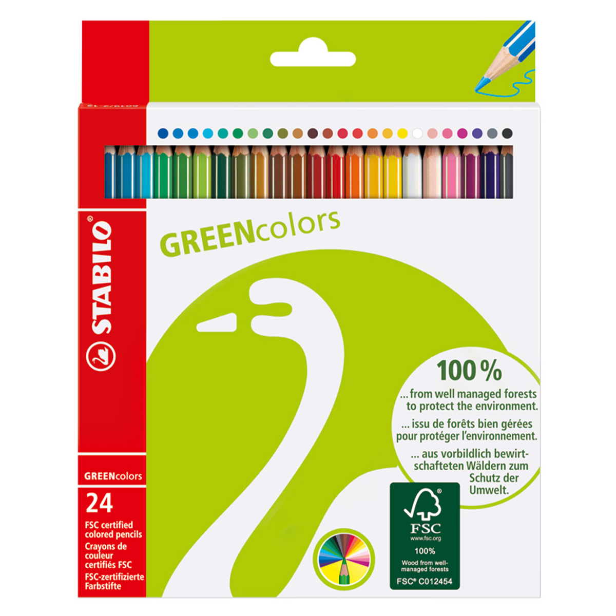 Stabilo GreenColors Coloring pencils 24 pcs