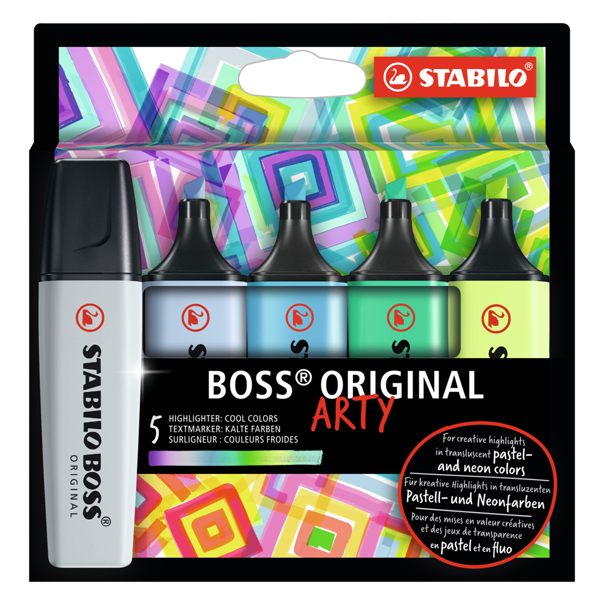 Boss Arty Cool Colors 5 pcs in the group Pens / Office / Highlighters at Pen Store (127811)