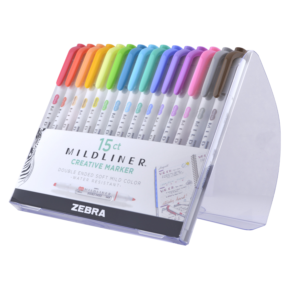 Zebra Mildliner Highlighter Set Neutral Color Highlighters, Planner Markers,  Light Blue Marker, Neutral Stationery, Cool Tone Markers 