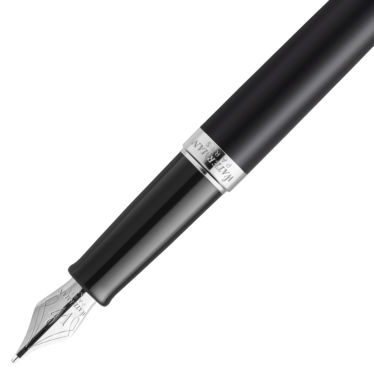 Hémisphère Essential Black/Chrome Fountain Pen Fine in the group Pens / Fine Writing / Fountain Pens at Pen Store (128027)