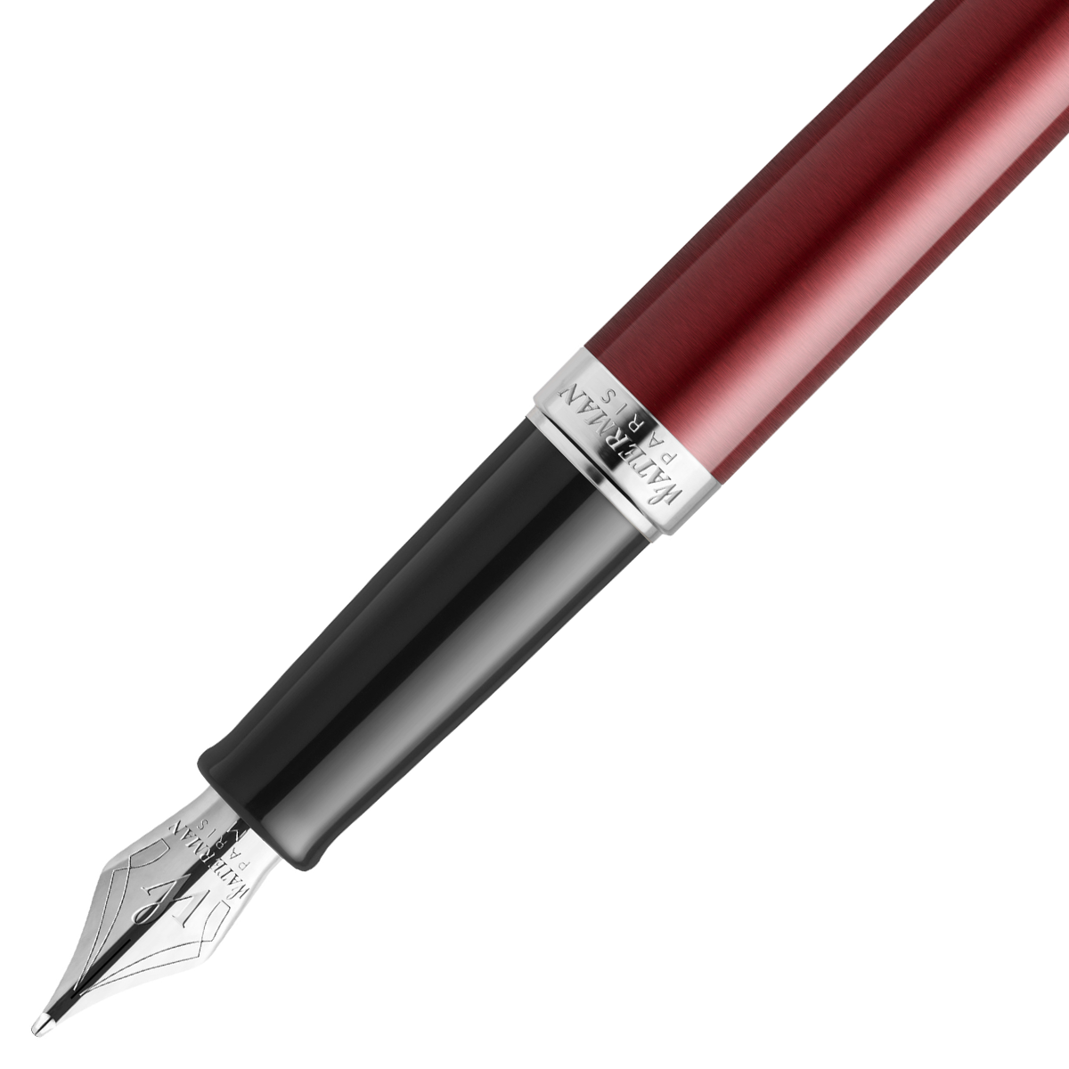 Hémisphère Essential Red/Chrome Fountain Pen Fine in the group Pens / Fine Writing / Fountain Pens at Pen Store (128031)