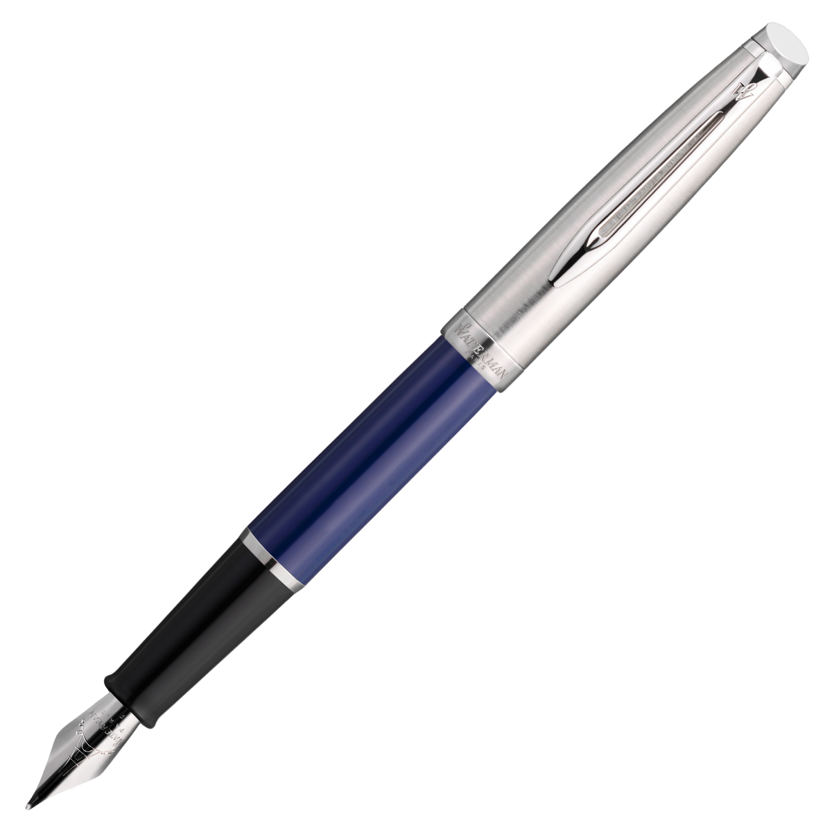 Emblème Blue/Chrome Fountain Pen in the group Pens / Fine Writing / Fountain Pens at Pen Store (128048_r)