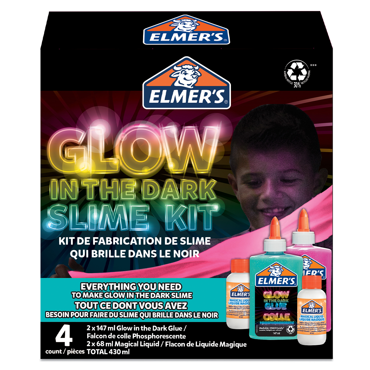 Glow in the Dark Slime Kit 4 pieces in the group Kids / Books for Kids / Slime at Pen Store (128052)