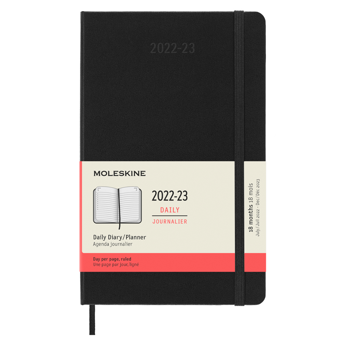 18M Daily Calendar Large Black in the group Paper & Pads / Planners / 18-Month Planners at Pen Store (128203)