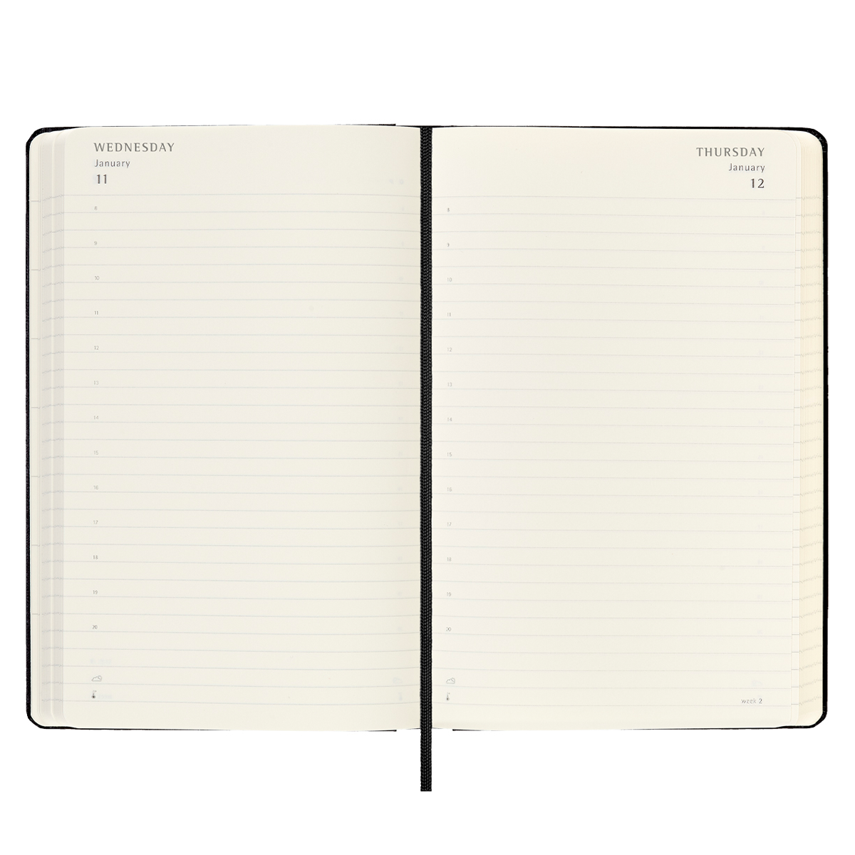 18M Daily Calendar Large Black in the group Paper & Pads / Planners / 18-Month Planners at Pen Store (128203)