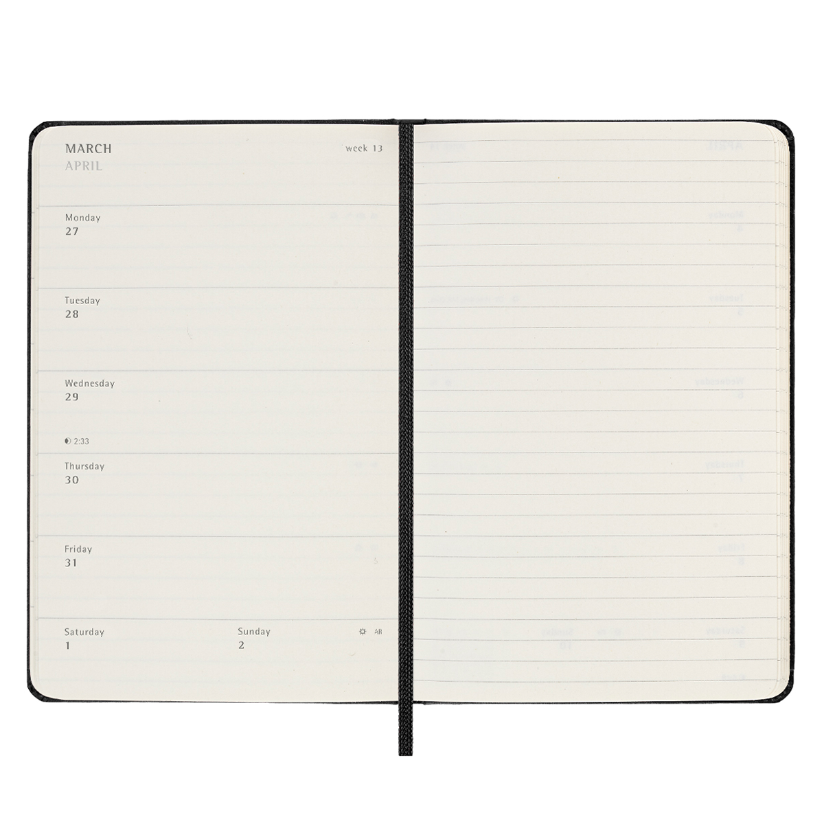 18M WeekNote Kalender Pocket Black in the group Paper & Pads / Planners / 18-Month Planners at Pen Store (128212)