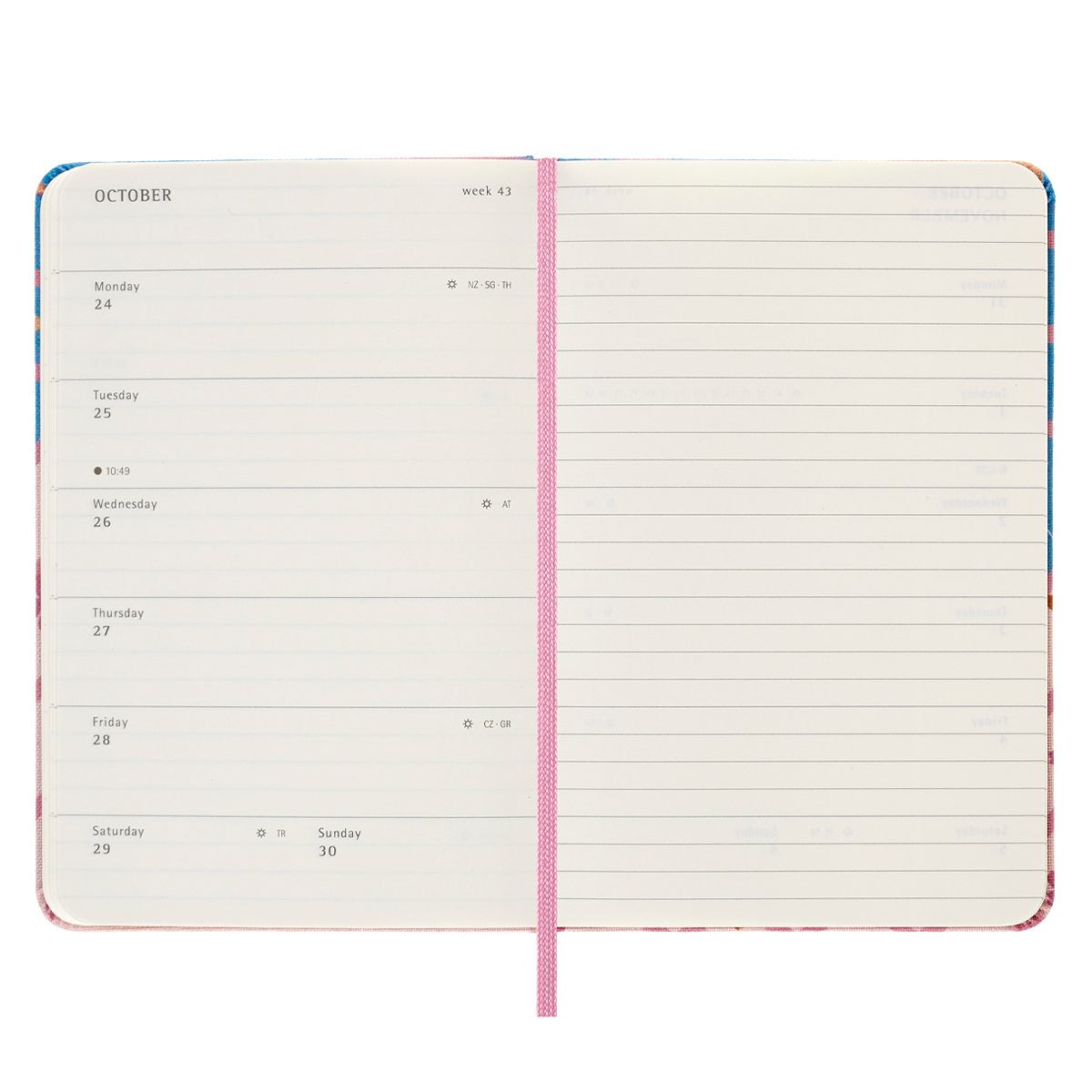 18M WeekNote Calendar Pocket Sakura in the group Paper & Pads / Planners / 18-Month Planners at Pen Store (128219)