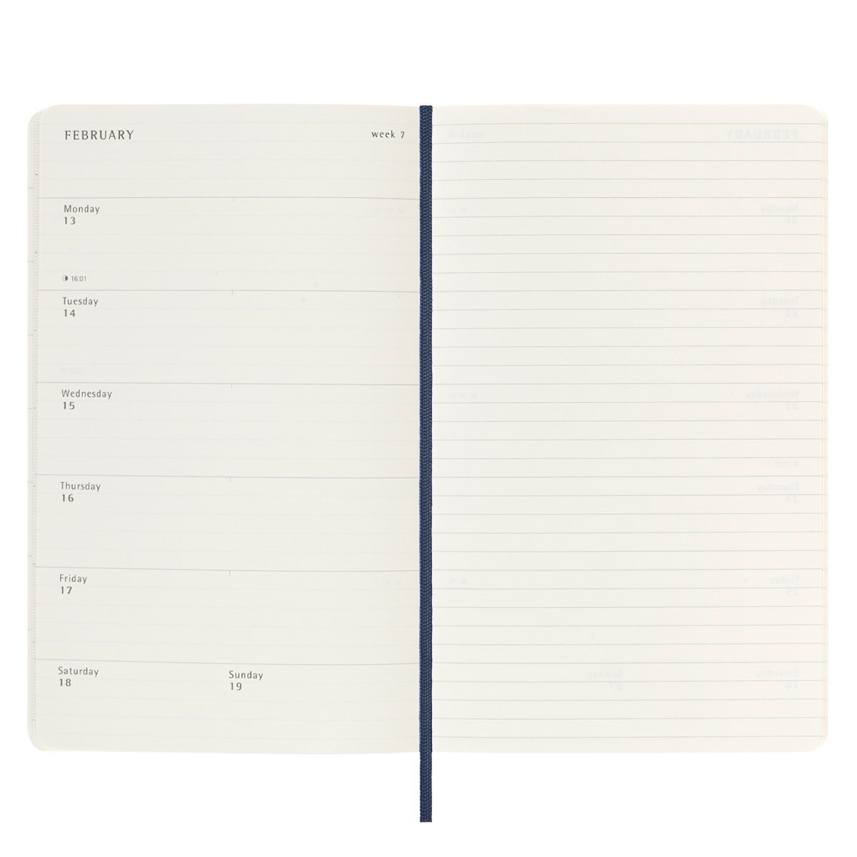18M WeekNote Calendar Soft Cover Pocket Black in the group Paper & Pads / Planners / 18-Month Planners at Pen Store (128230)