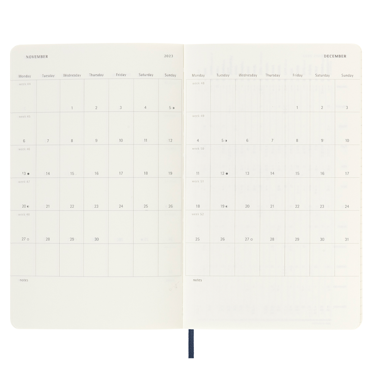 18M WeekNote Kalender Soft Cover Pocket Black in the group Paper & Pads / Planners / 18-Month Planners at Pen Store (128230)
