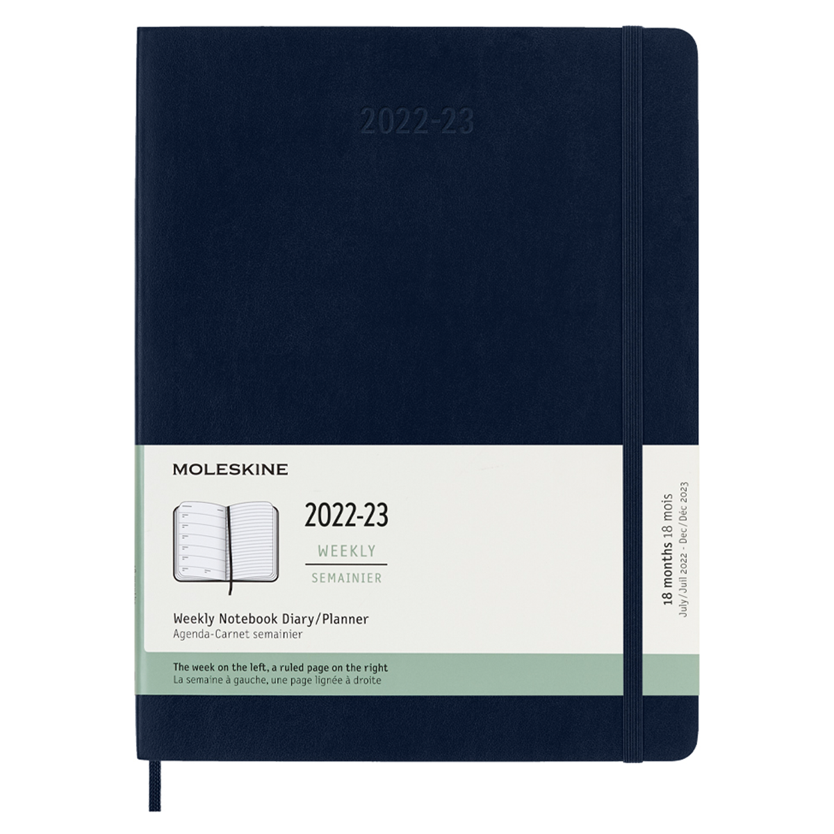 18M WeekNote Kalender Soft Cover XL Midnight Blue in the group Paper & Pads / Planners / 18-Month Planners at Pen Store (128234)