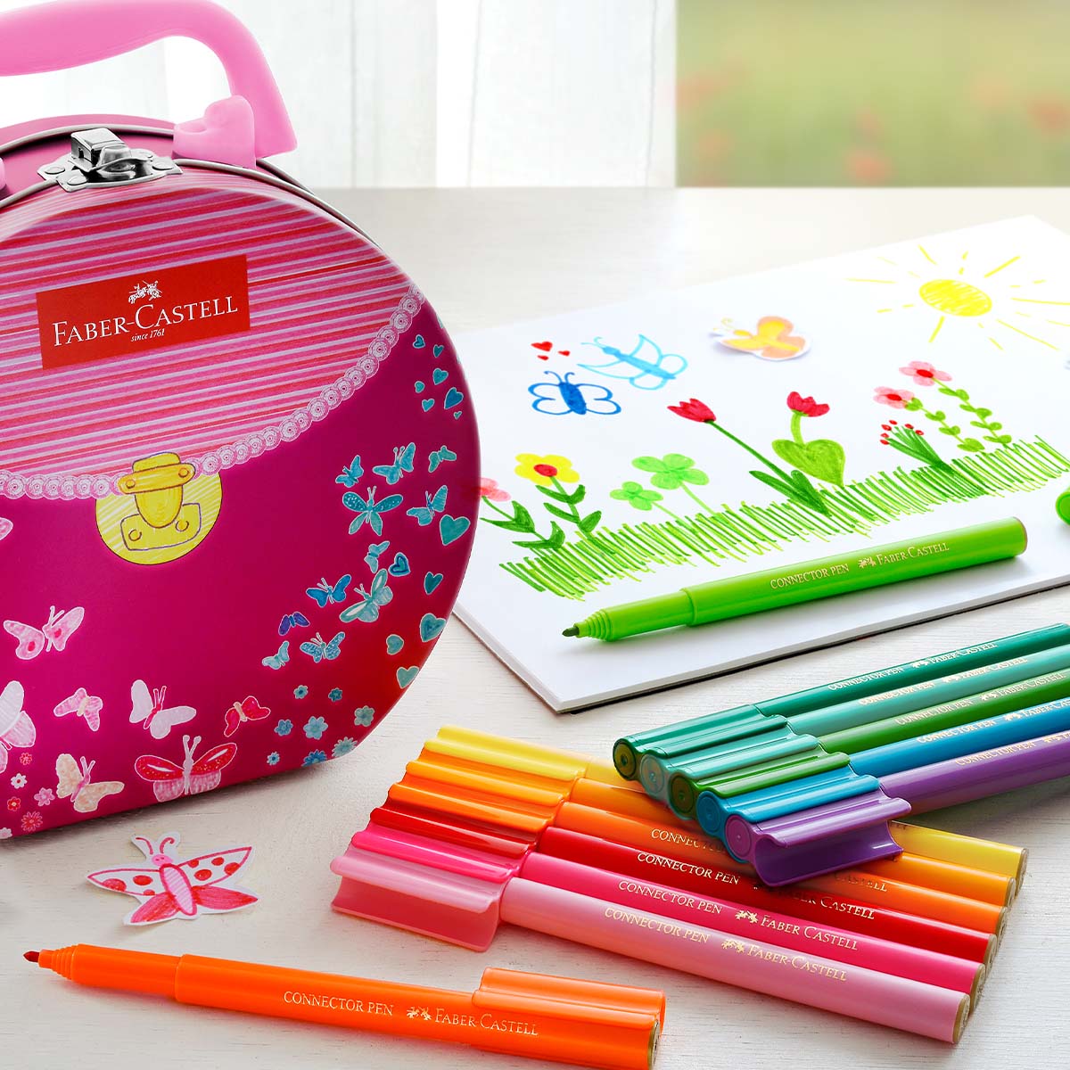 Connector Felt Tips 33-set Handbag  in the group Kids / Kids' Pens / Felt Tip Pens for Kids at Pen Store (128297)