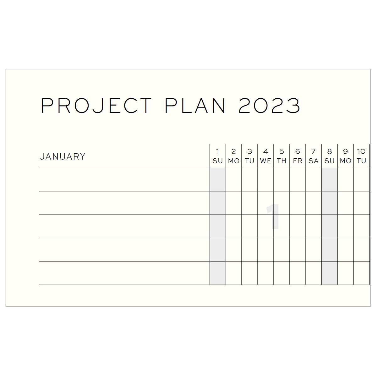 Calendar 2023 Weekly Planner Hardcover A5 Vanilla in the group Paper & Pads / Planners / 12-Month Planners at Pen Store (128429)