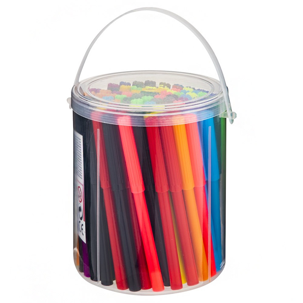 100 Felt Pens In Bucket in the group Kids / Kids' Pens / Felt Tip Pens for Kids at Pen Store (128505)