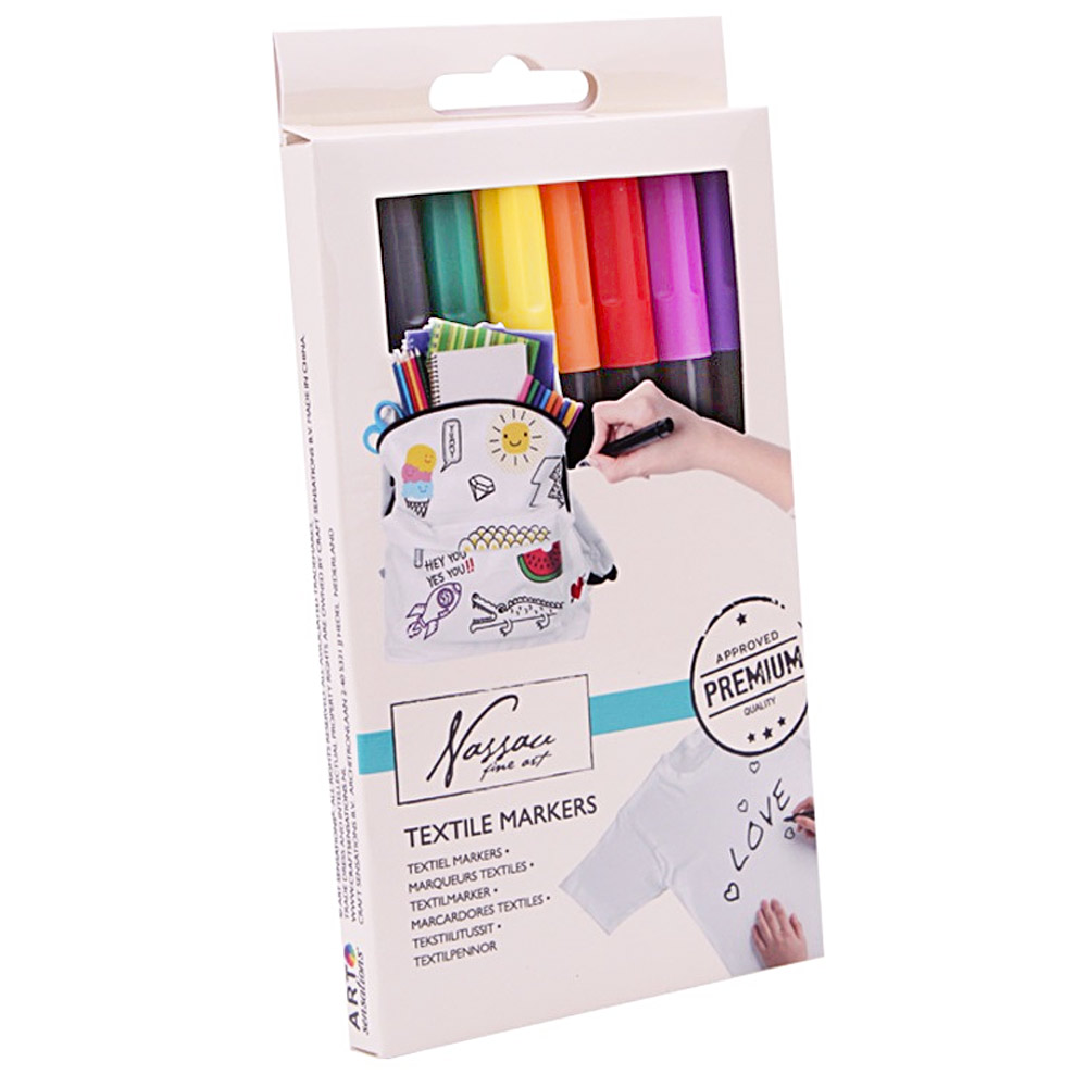 Fabric markers 8-set in the group Hobby & Creativity / Create / Fabric Markers and Dye at Pen Store (128519)