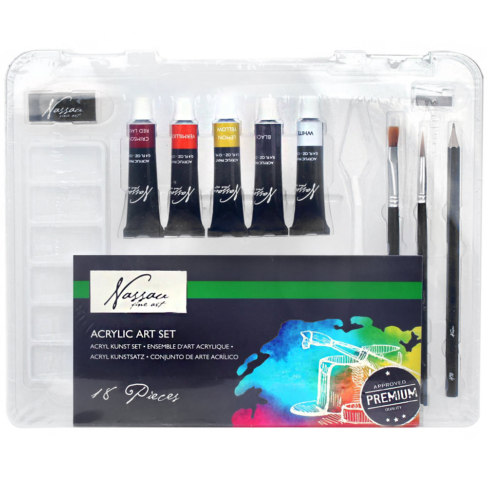 Acrylic Paint 18-set in the group Art Supplies / Colors / Acrylic Paint at Pen Store (128541)