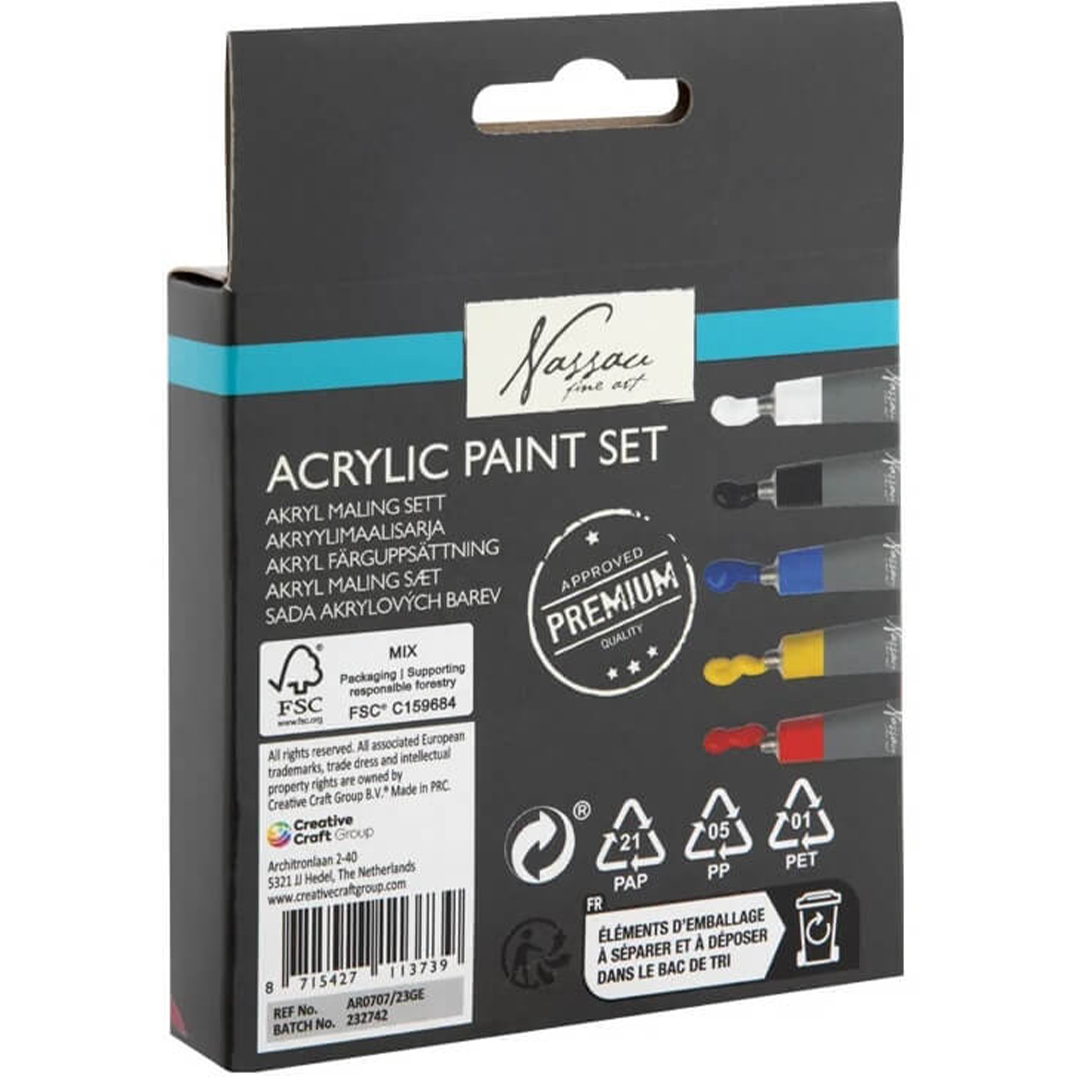 Acrylic paint 12 ml 5-set