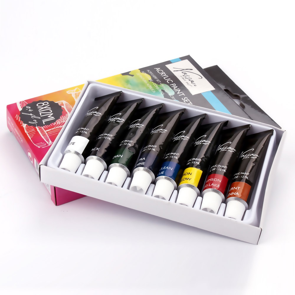 Acrylic paint 12 ml 8-set in the group Art Supplies / Colors / Acrylic Paint at Pen Store (128543)