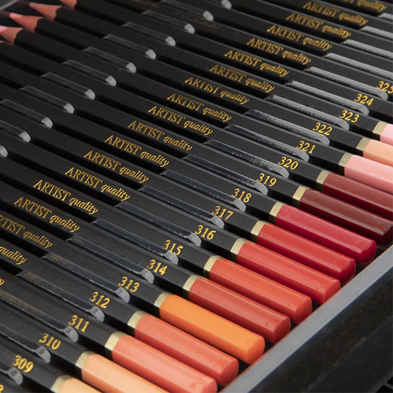 Colouring pencils 68-set in Wooden box in the group Pens / Artist Pens / Colored Pencils at Pen Store (128579)