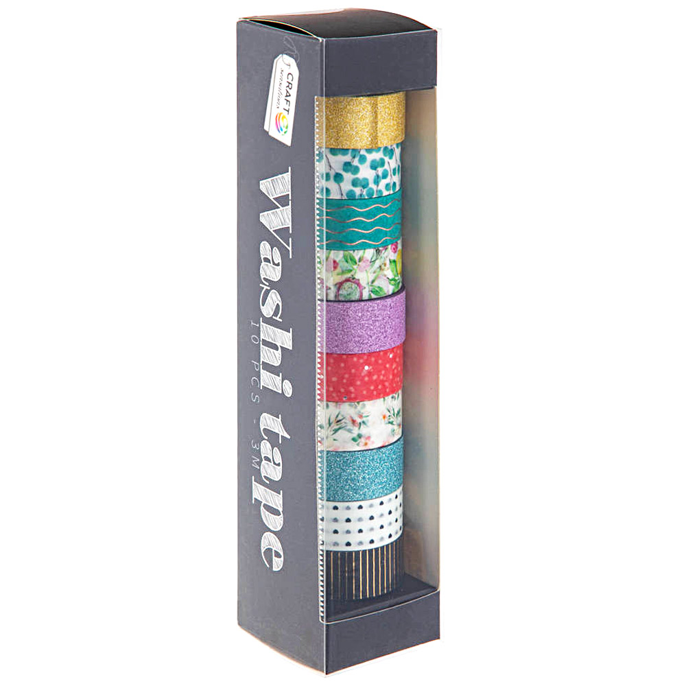 Washi tape 10-pack Foil & Glitter #2 in the group Hobby & Creativity / Hobby Accessories / Tape at Pen Store (128585)
