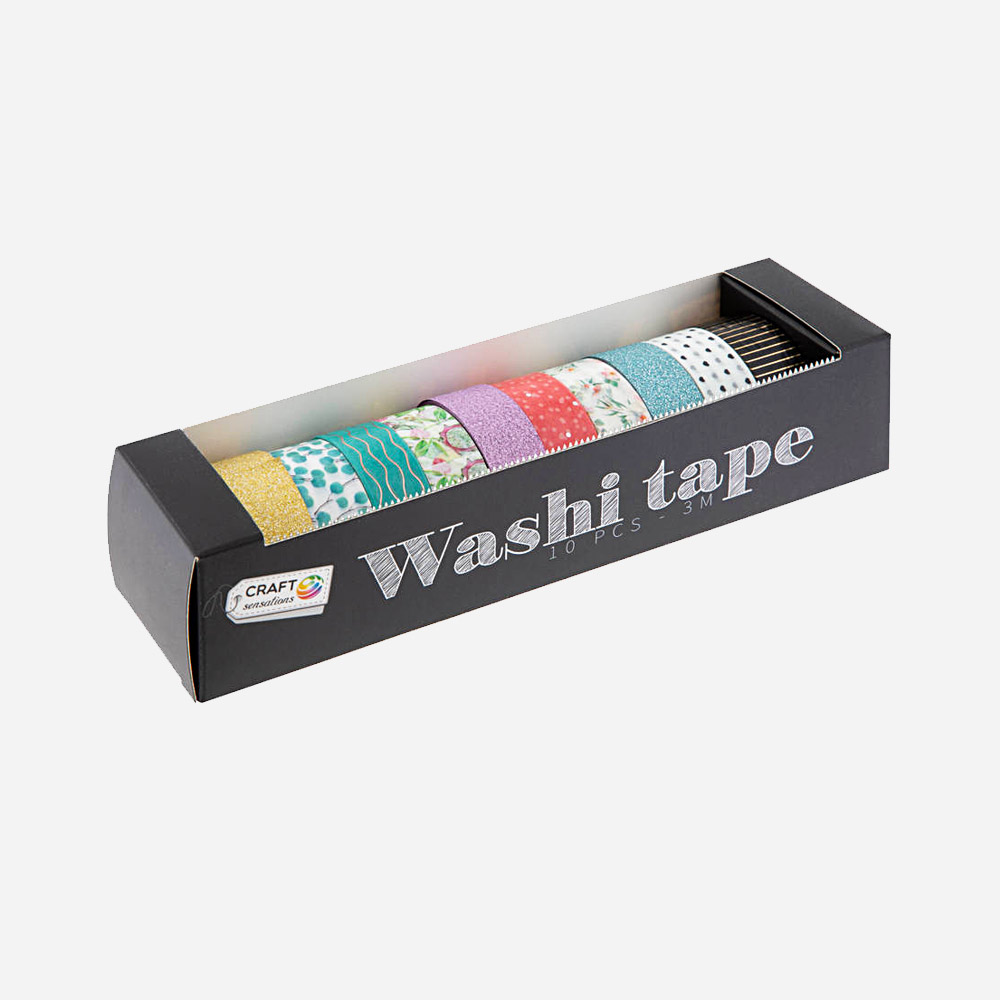 Washi tape 10-pack Foil & Glitter #2 in the group Hobby & Creativity / Hobby Accessories / Washi-tape at Pen Store (128585)