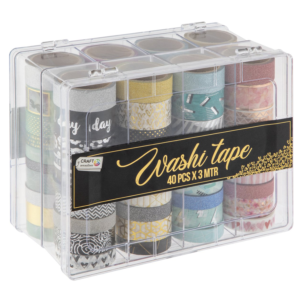 Washi tape 40-pack in storage box in the group Hobby & Creativity / Hobby Accessories / Washi-tape at Pen Store (128586)