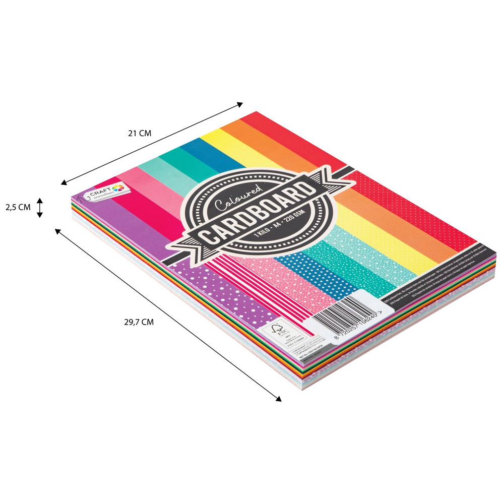 Coloured cardboard A4 1kg in the group Kids / Fun and learning / Paper & Drawing Pad for Kids at Pen Store (128588)