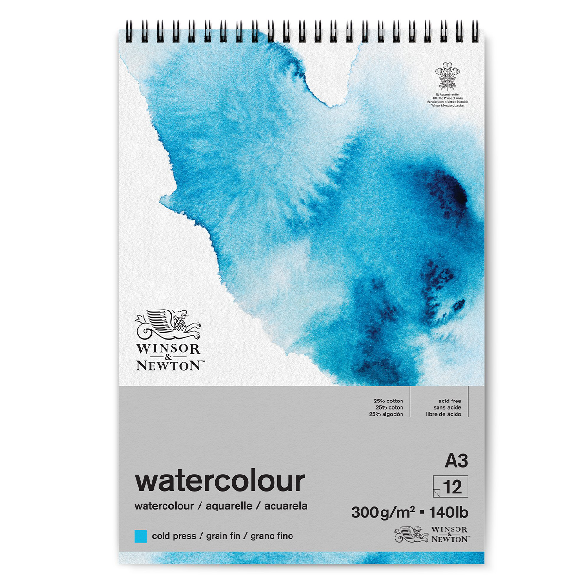 Winsor & Newton Watercolour Pad Spiral A3 300g